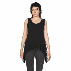 Banned Alternative Gothbottom Tank Top - Skull Throw
