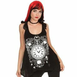 Jawbreaker Gothbottom Top - Vintage Clock Schwarz