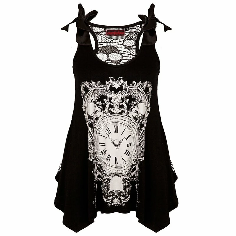 Jawbreaker Gothbottom Top - Vintage Clock Schwarz 2 Jawbreaker Gothbottom Top - Vintage Clock Schwarz – Bild 2