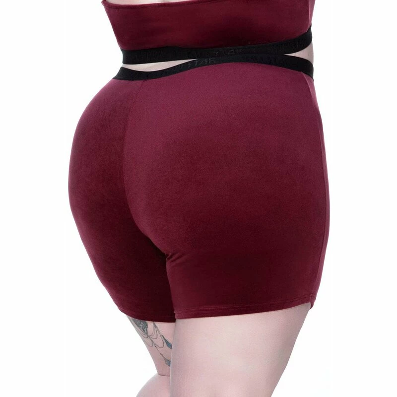 Killstar Bike Shorts - Moon Cycle Burgunder 4 Killstar Bike Shorts - Moon Cycle Burgunder – Bild 4