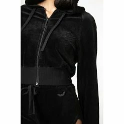 KILLSTAR Crop Hoodie - Eternal Rest -Banned Alternative Discount Store killstar crop hoodie eternal rest3