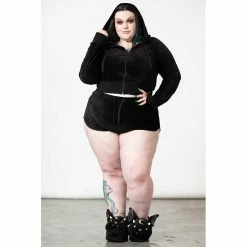 KILLSTAR Crop Hoodie - Eternal Rest -Banned Alternative Discount Store killstar crop hoodie eternal rest4