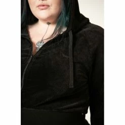 KILLSTAR Crop Hoodie - Eternal Rest -Banned Alternative Discount Store killstar crop hoodie eternal rest5