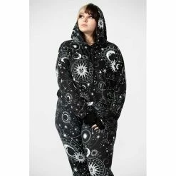 KILLSTAR Crop Hoodie - Galaxy -Banned Alternative Discount Store killstar crop hoodie galaxy6