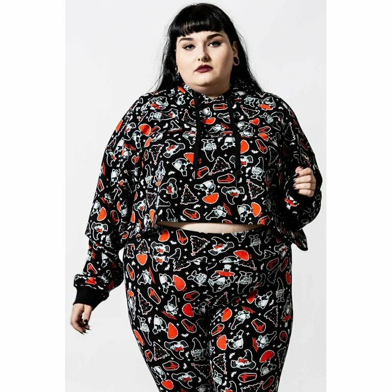 Killstar Kapuzenpullover - Gnomies Cropped Hoodie 4 Killstar Kapuzenpullover - Gnomies Cropped Hoodie – Bild 4