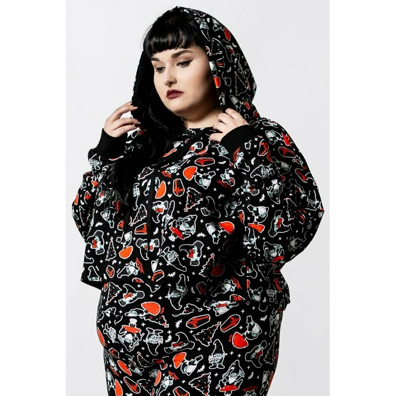 Killstar Kapuzenpullover - Gnomies Cropped Hoodie 6 Killstar Kapuzenpullover - Gnomies Cropped Hoodie – Bild 6