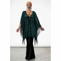 KILLSTAR Kimono - Mythic Mind Emerald -Banned Alternative Discount Store killstar kimono mythic mind emerald3