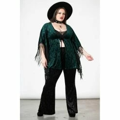 KILLSTAR Kimono - Mythic Mind Emerald -Banned Alternative Discount Store killstar kimono mythic mind emerald4