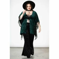 KILLSTAR Kimono - Mythic Mind Emerald -Banned Alternative Discount Store killstar kimono mythic mind emerald6
