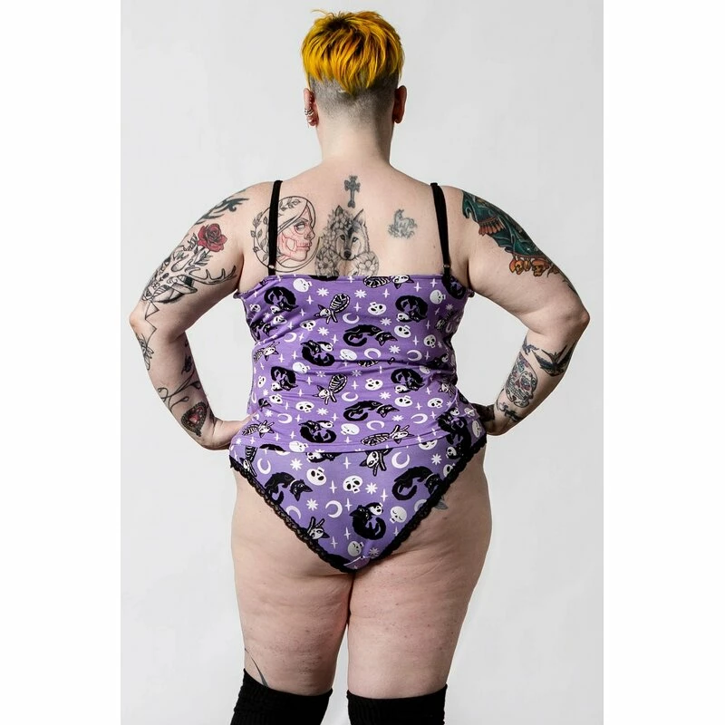 Killstar Leibchen - Purr Off Cami Plum 5 Killstar Leibchen - Purr Off Cami Plum – Bild 5