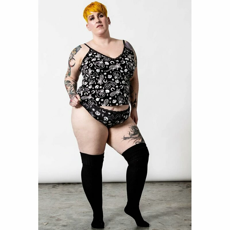 Killstar Leibchen - Purr Off Cami Schwarz 6 Killstar Leibchen - Purr Off Cami Schwarz – Bild 6