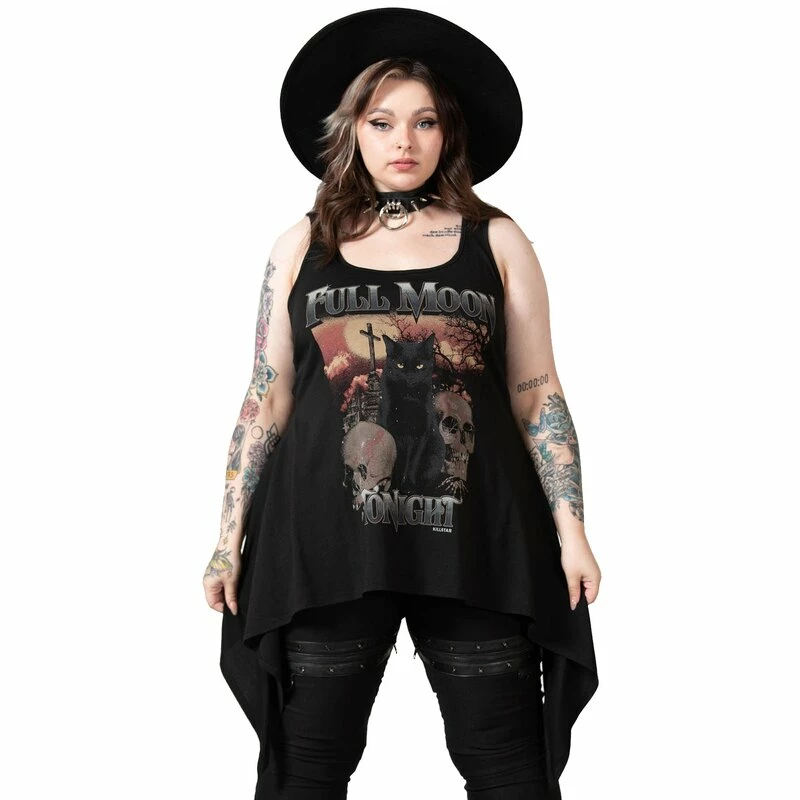 Killstar Longline Tank Top - Full Moon 1 Killstar Longline Tank Top - Full Moon