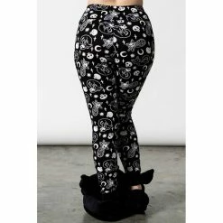 Killstar Lounge Leggings - Purr Off Schwarz 7 Killstar Lounge Leggings - Purr Off Schwarz -Banned Alternative Discount Store killstar lounge leggings purr off schwarz3