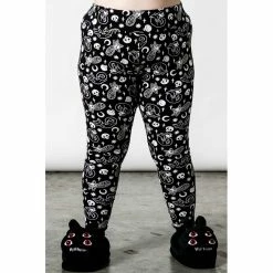 Killstar Lounge Leggings - Purr Off Schwarz 8 Killstar Lounge Leggings - Purr Off Schwarz -Banned Alternative Discount Store killstar lounge leggings purr off schwarz4