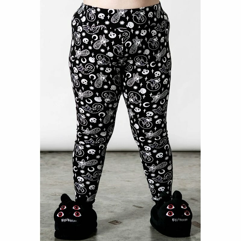 Killstar Lounge Leggings - Purr Off Schwarz 4 Killstar Lounge Leggings - Purr Off Schwarz – Bild 4