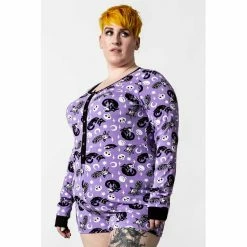Killstar Lounge Playsuit - Purr Off Plum -Banned Alternative Discount Store killstar lounge playsuit purr off plum5