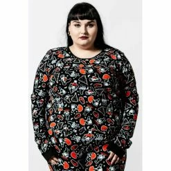 Killstar Lounge Top - Gnomies Long Sleeve 9 Killstar Lounge Top - Gnomies Long Sleeve -Banned Alternative Discount Store killstar lounge top gnomies long sleeve4