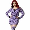 Killstar Nachthemd - Purr Off Sleep Dress Plum
