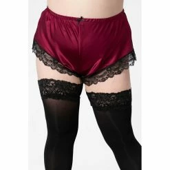 Killstar Satin Shorts - Severina Blood -Banned Alternative Discount Store killstar satin shorts severina blood4
