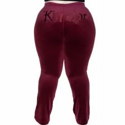 Killstar Schlaghose - Lounge Lizard Burgunder -Banned Alternative Discount Store killstar schlaghose lounge lizard burgunder4