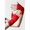 Killstar Spitze Handschuhe - Embrace The Night Scarlet