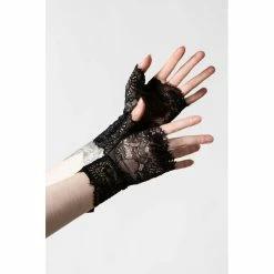 Killstar Spitze Handschuhe - Embrace The Night Schwarz