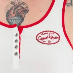 Queen Kerosin Damen Tank Top - Speedway Off-White 6 Queen Kerosin Damen Tank Top - Speedway Off-White -Banned Alternative Discount Store queen kerosin damen tank top speedway off white3