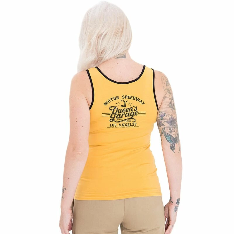 Queen Kerosin Damen Tank Top - Speedway Senfgelb 2 Queen Kerosin Damen Tank Top - Speedway Senfgelb – Bild 2