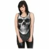 Spiral Gothbottom Tank Top Mit Spitze - Solemn Skull
