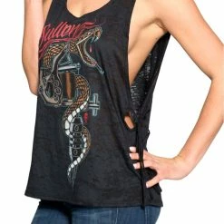 Sullen Angels Burnout Tank Top - Protect The Trade -Banned Alternative Discount Store sullen angels burnout tank top protect the trade 33