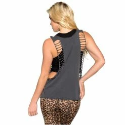 Sullen Angels Slashed Muscle Tank Top - Moon Cross Schwarz -Banned Alternative Discount Store sullen angels slashed muscle tank top moon cross schwarz3